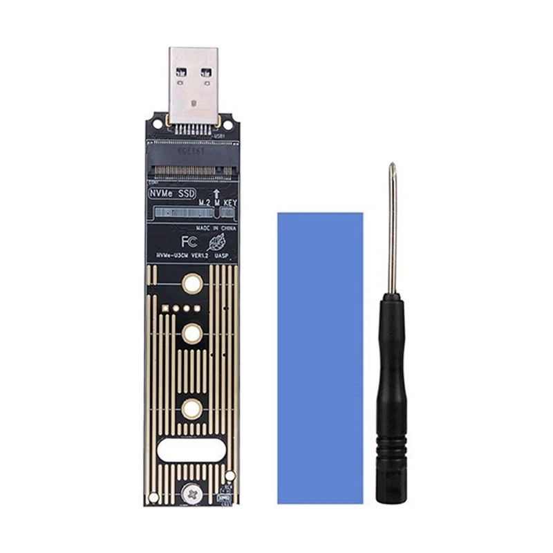 1 Set Internal Riser Card 10Gbps USB3.1 Gen 2 For M2 Nvme 2230 2242 2260 2280 SSD