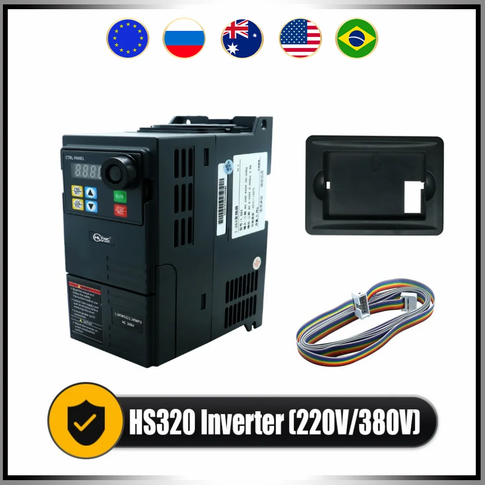 

New Arrival 1.5kw 2.2kw VFD Inverter Input 50/60 Output 400HZ with 3M Expansion Cables For Single Three Phase Motor