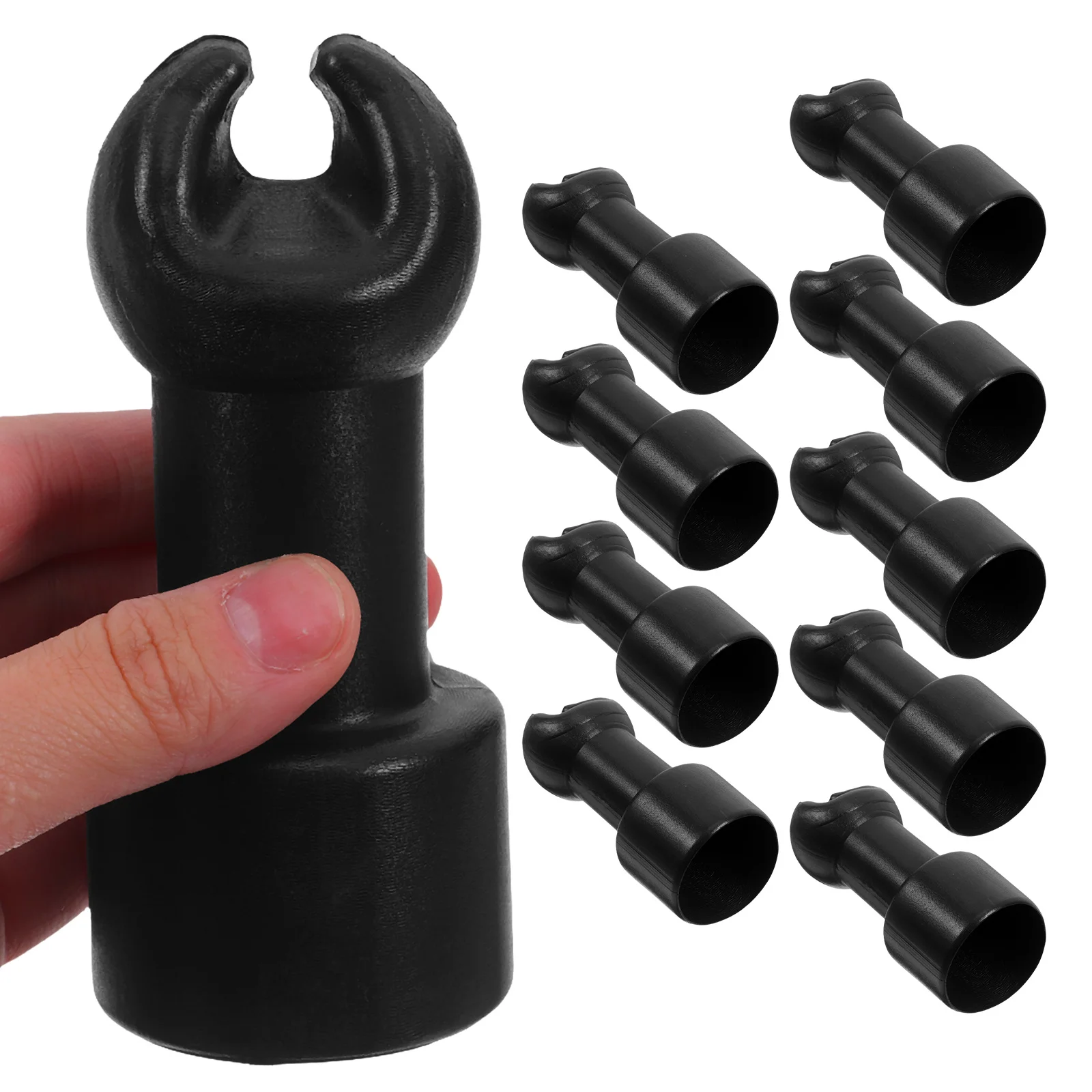 

10Pcs Trampoline Accessory Pole Caps Easy to Clean Uv-Resistant Protective Round Cover Trampoline Caps Pole Sleeve