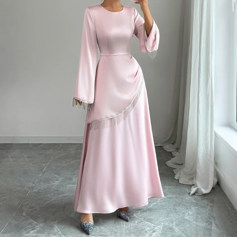 

Elegant and simple style premium long-sleeved skirt dress women's clothing 2025 autumn and winter