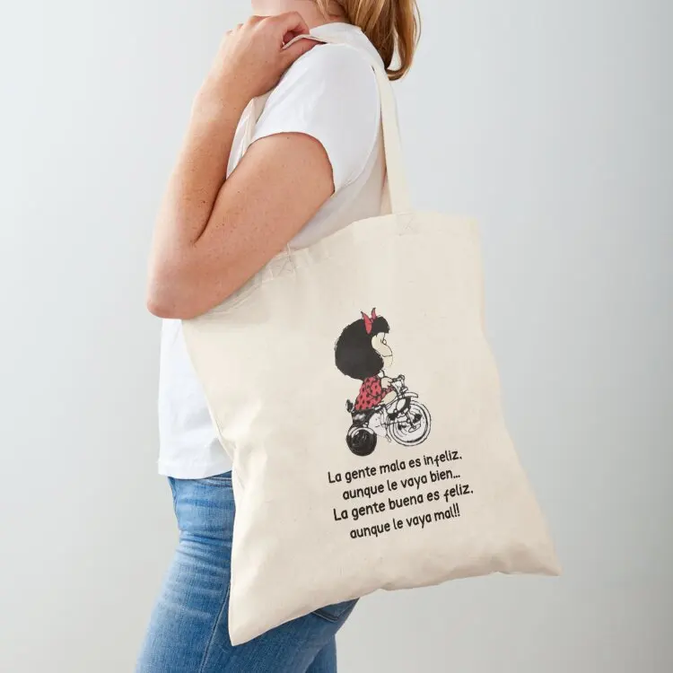 La gente mala es infeliz, aunque le vaya bien... Tote Bag woman shopping bag Gift bags tote bag men sacs de shopping