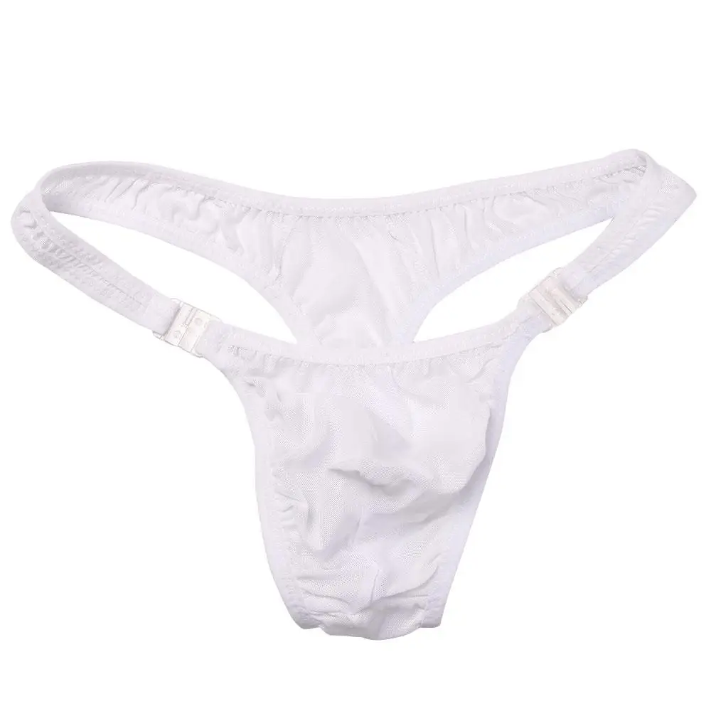 Moda roupa interior shorts respirar cuecas bolsa briefs g-string