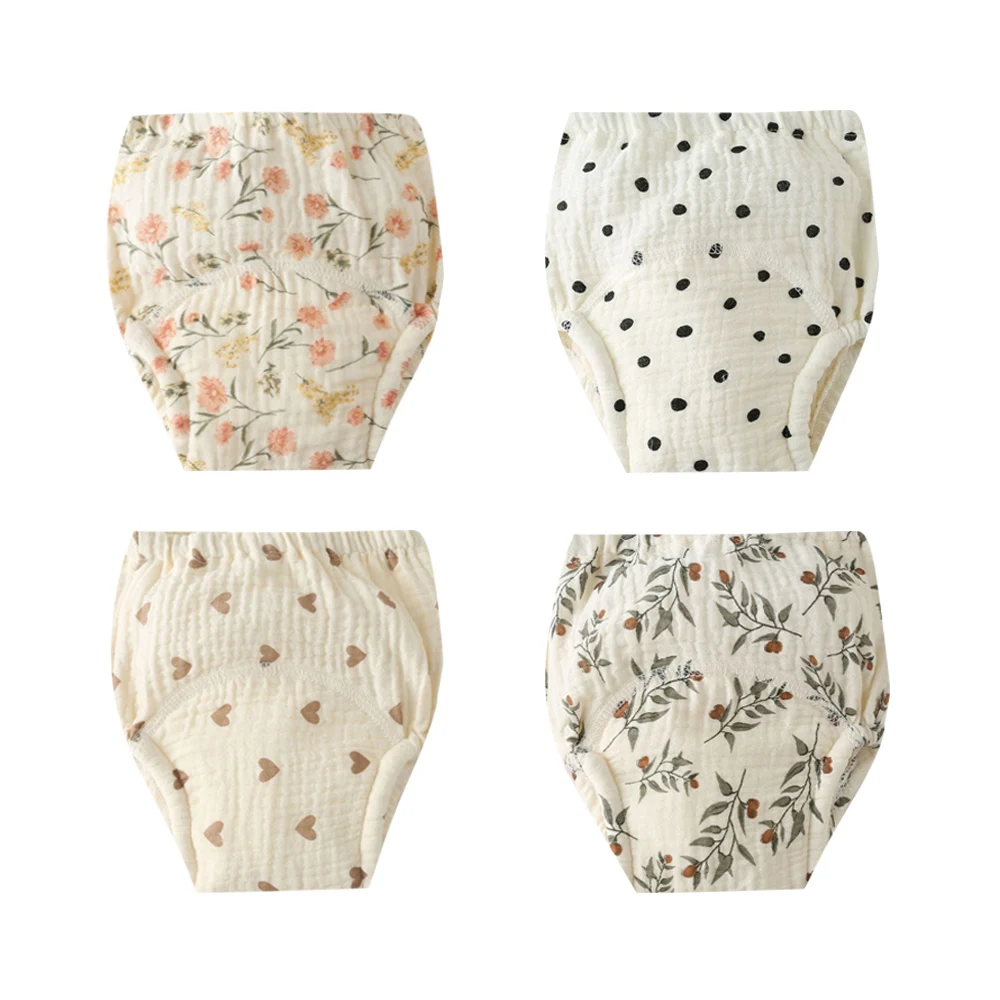 Baby Waterproof Reusable Training Pants Cute Cotton Baby Diaper Infant Shorts Nappies Panties Nappy Changing Underwear Cloth New