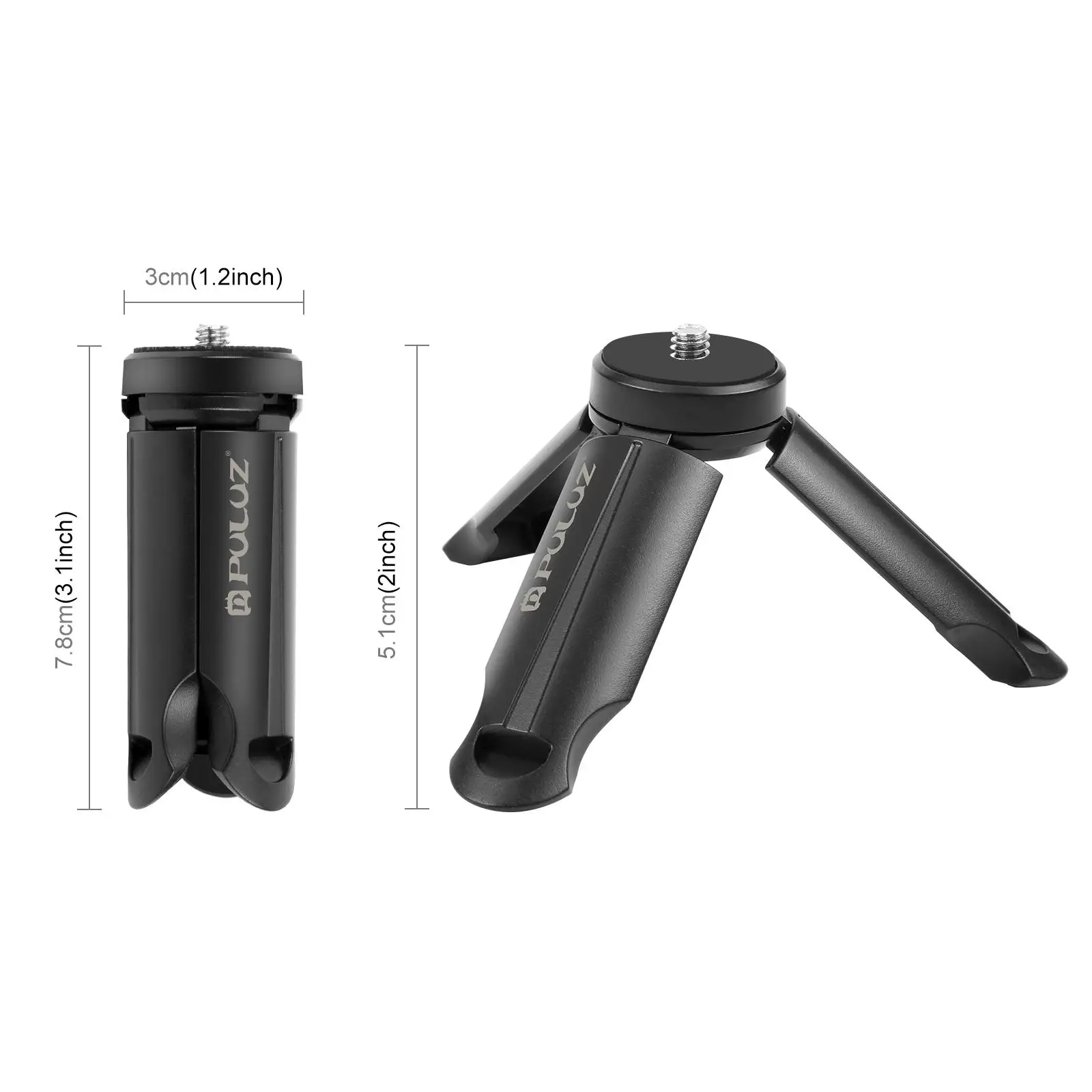 PULUZ Portable Folding Plastic Tripod for Cell Phones for DJI and other Action Cameras