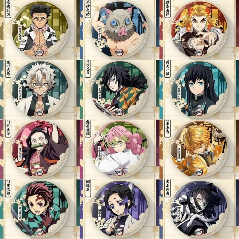 Demon Slayer Kimetsu No Yaiba Abzeichen Cosplay Brosche Pin Tanjiro Nezuko Tokitou Muichiro Anstecknadel Cartoon Schmuck Accessoires Geschenk