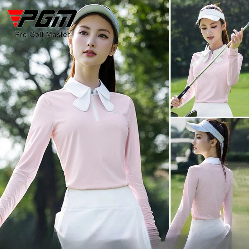 Women's Golf Long Sleeve T-shirt for Spring and Summer Breathable POLO Top Sportswear YF894