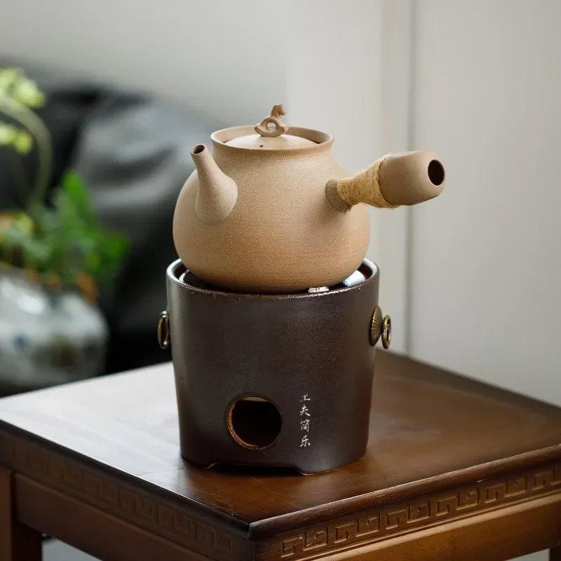 

Vintage Zen teapot warmer Portable ceramic teaware Ceramic boil tea pot set Clay tea infuser kettle Chinese Kung fu tea stove