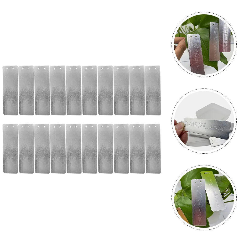 20Pcs Aluminum Plant Label Tags Metal Garden Markers for Nursery Greenhouse Outdoor Plant Identification Nursery Garden Labels