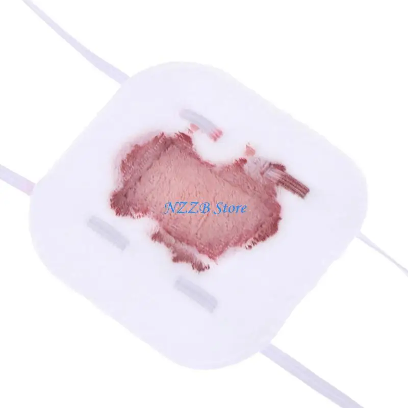 T21F Bordado coração Máscara olho único olhos cegos coração Acessórios cosplay olho coração