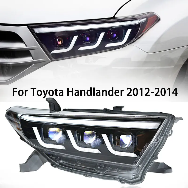 

Car Headlamp Assembly For Toyota Highlander 2012-2014 LED Car Lamps Daytime Running Lights Dynamic Turn Signals