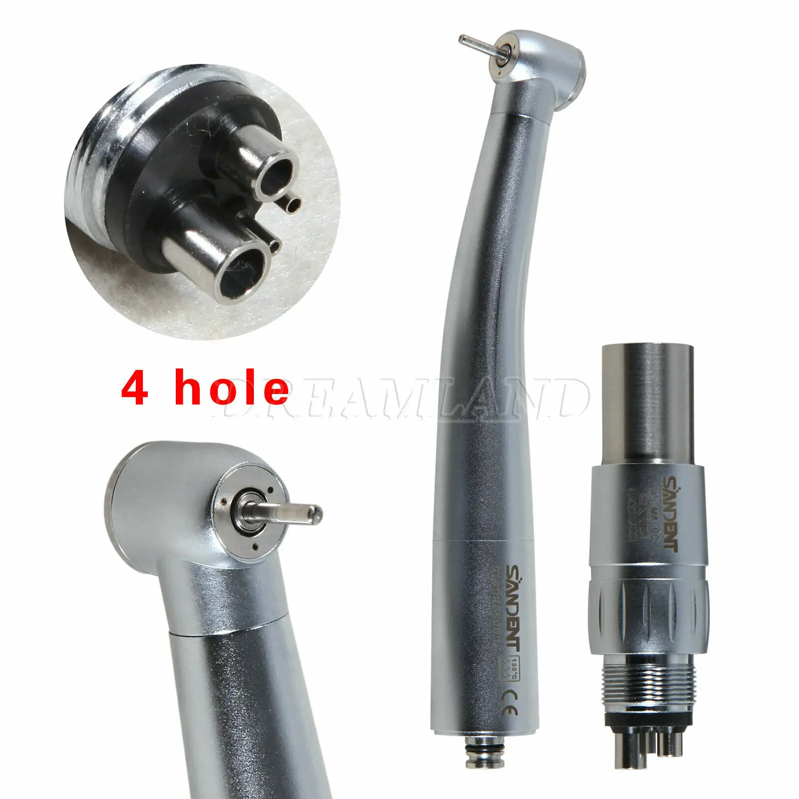 

NSK Style Dental High speed Handpiece Quick coupler 4Holes Quick Coupling Three Water Spary Turbine