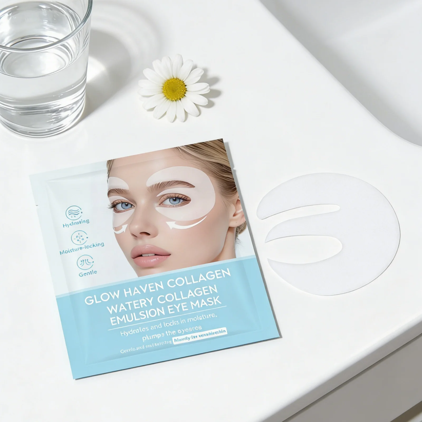 Hoygi Watery Collagen Emulsion Eye Mask Reduce Fine Lines Firming Smoothing Skin Barrier Repairing Brightening Under Eye Patches