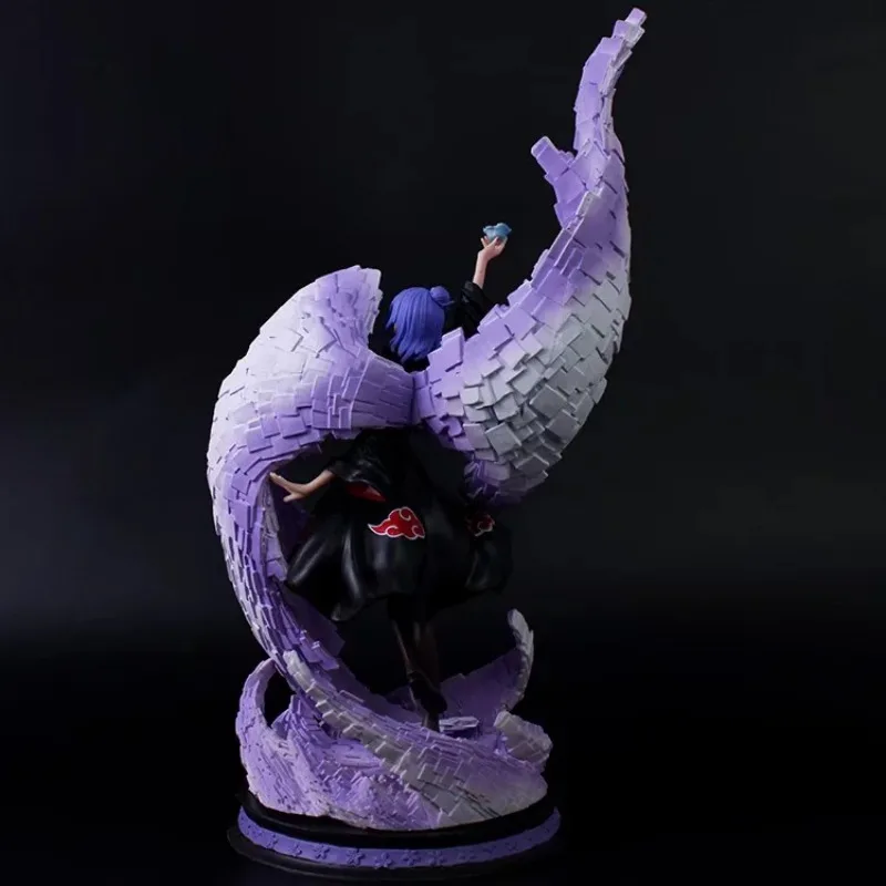 37cm Naruto Akatsuki Konan CS Series Paper Rain Jutsu Large Anime Figure Pvc Model Statue Collectible Desktop Decoration Gift