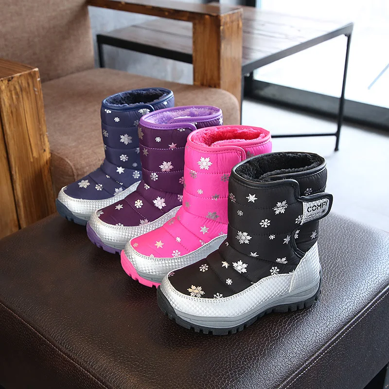 2023 New Style Children  Snow Boot  Girls Snow Boots Children Shoes Russia Winter Waterproof Toddler Kids Boots