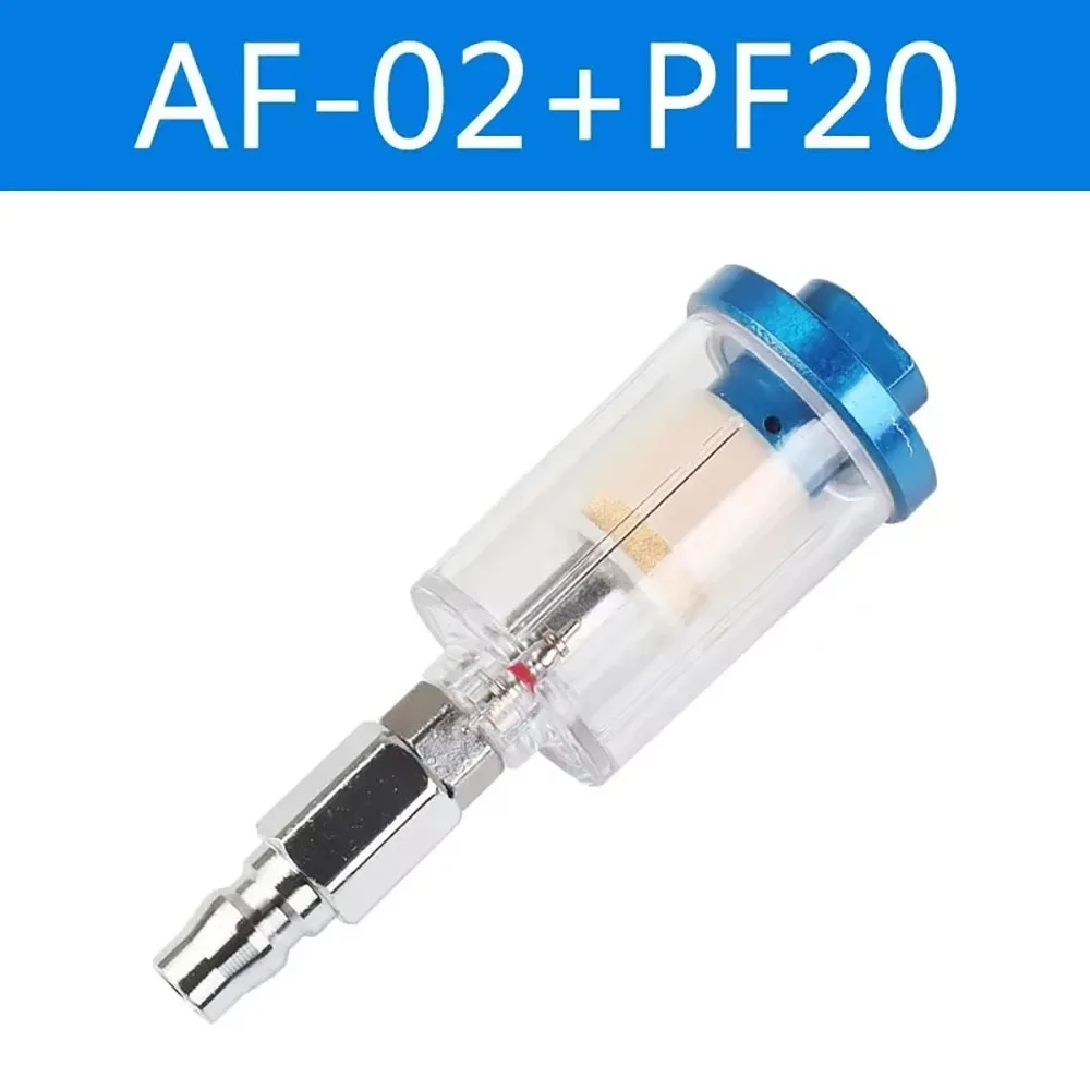 

1Pcs AF-02 Air Oil Water Separation Filter Kit 1/4 Inch Thread with Regulator Gauge Painting Spray Torch Moisture Separator