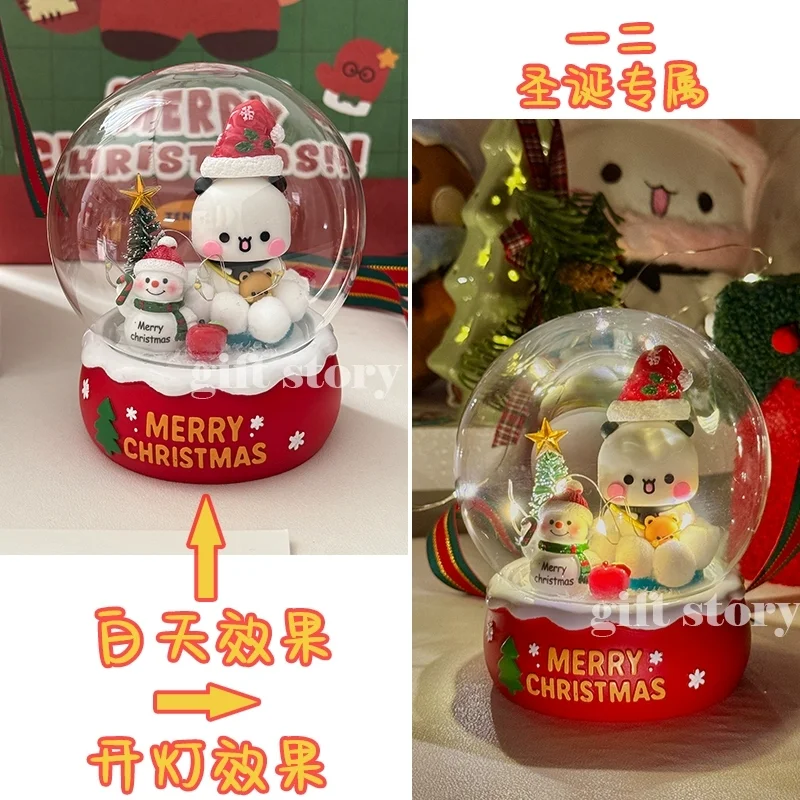 

Christmas Gift With One Or Two Cloth Crystal Ball Night Light Birthday Gift Cute Glowing Glass Cover For Girl'S Best Friend