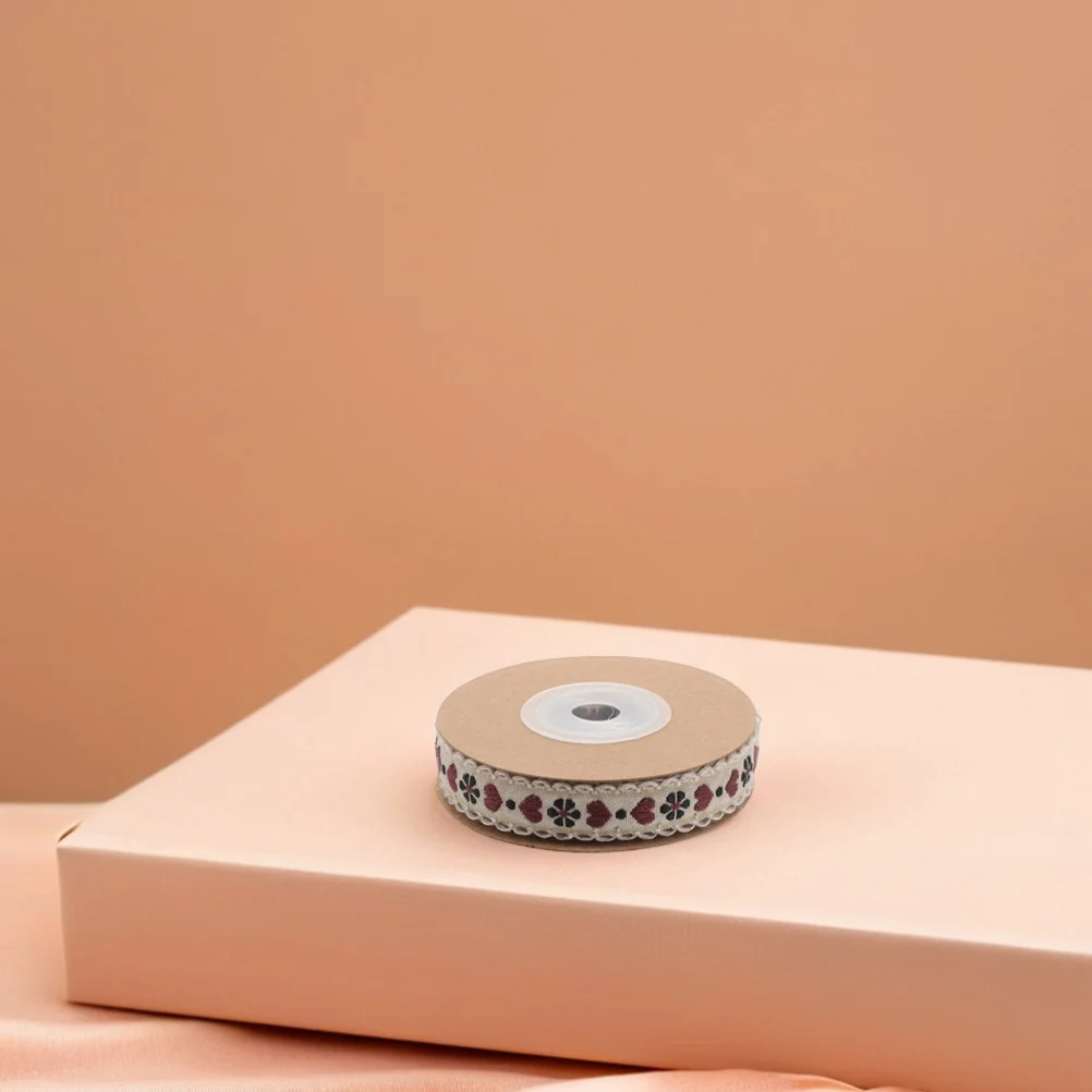 

2 Rolls Vintage Decorative Material For Diy Clothes Accessories Soft Durable Flower Print Ribbon Trim Wedding Party Crafting