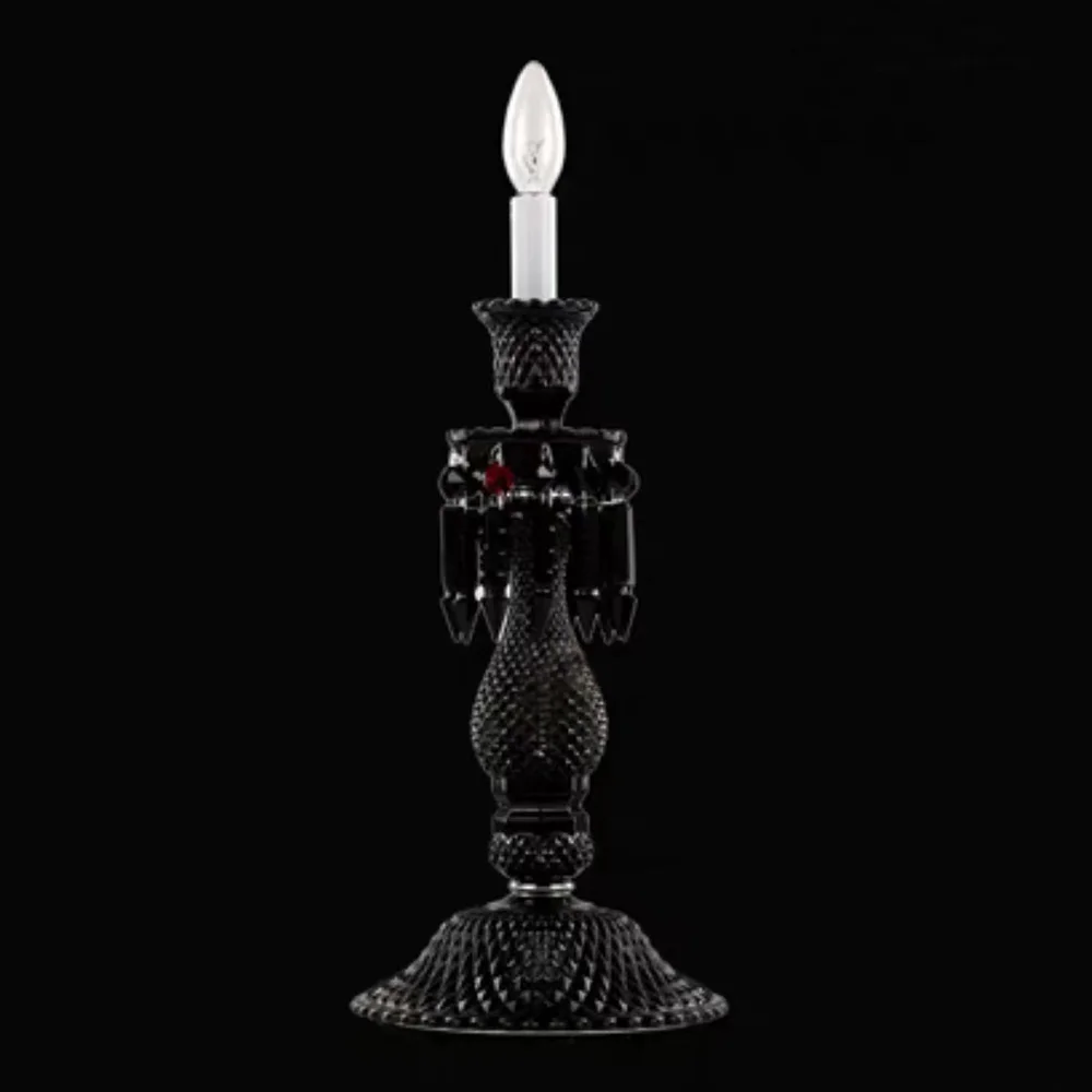 Black Crystal Table Lamps Led Luxury Living Room Desks Lighting Creative Hotel Lampfabric Cover For Bedroom Table Lamp 85-265V
