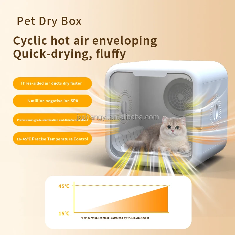 hit productFactory Wholesale 62L 82L Electronic Pets Shernbao Neck Blower Silent Grooming Pet Hair Dryer Box for cat Small Dog P