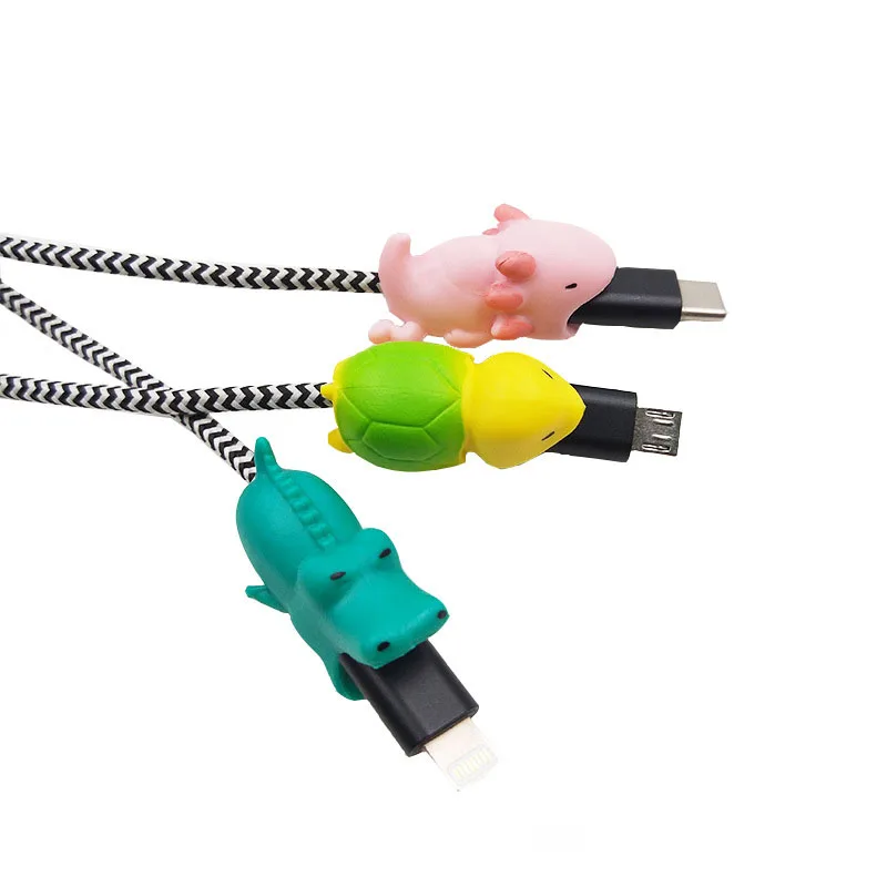 Cubierta protectora para Cable de datos de animales, organizador de cables antirrotura, funda protectora para Cable de carga de teléfono móvil