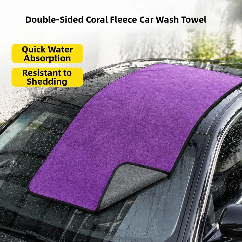 Microfiber Car Wash Towel Ultra-Soft Scratch-Free Car Cleaning Towel 400GSM Car Wash Towel  FOR Cleaning Win-dows Interiors