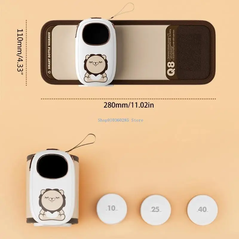 Scaldabiberon wireless portatile K9FF Scaldalatte universale con ricarica USB Essenziale