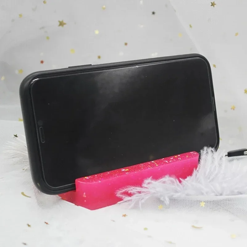 DIYJewelry صنع حامل هاتف الهاتف المحمول قوس صب قالب من السيليكون الحرف حامل هاتف المحمول قالب راتنجات الايبوكسي