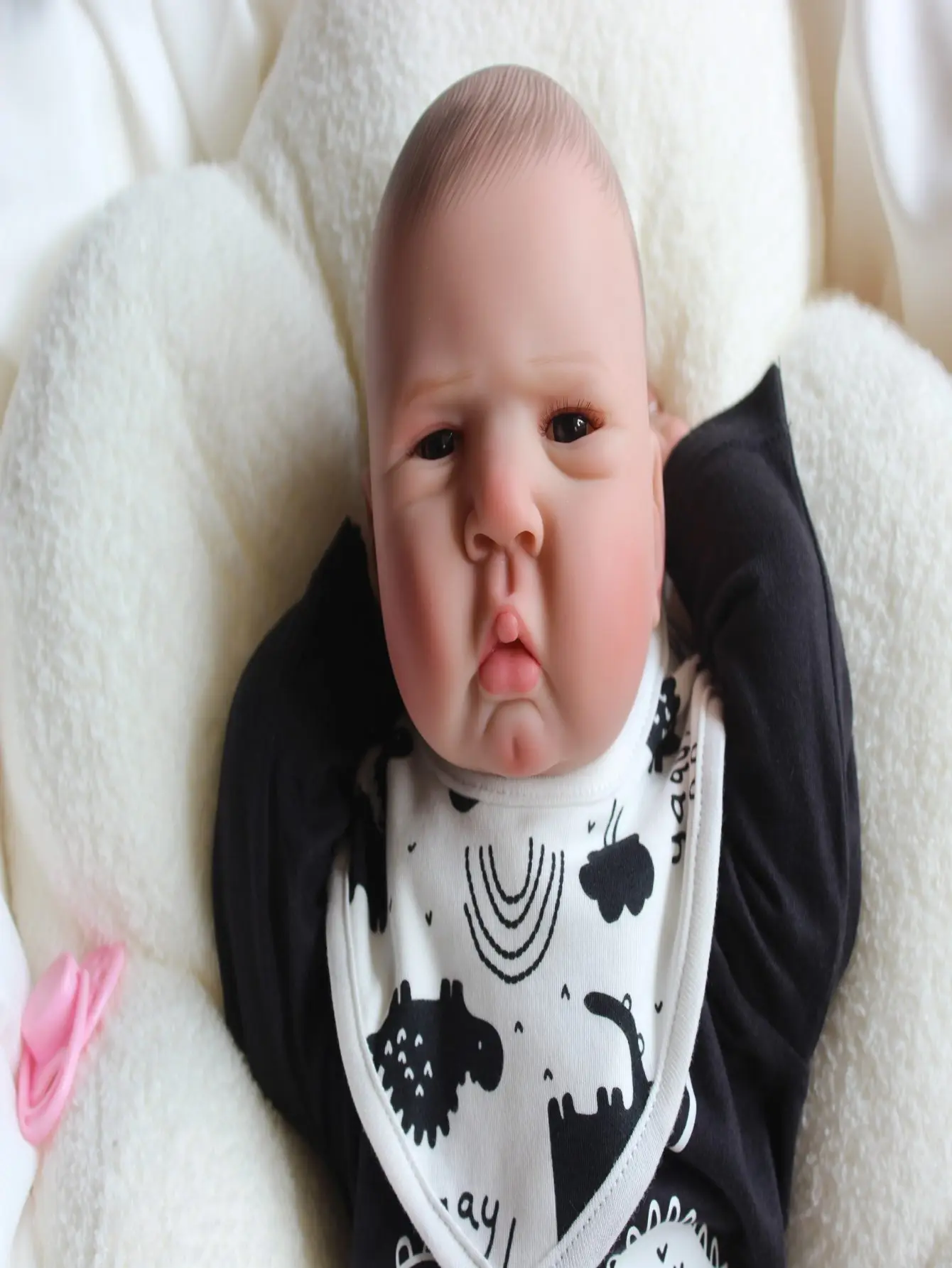 Newborn Baby Reborn 55 cm 20 inch 3D Paint Leather with Residential Soft Baby Reborn Silicone Doll