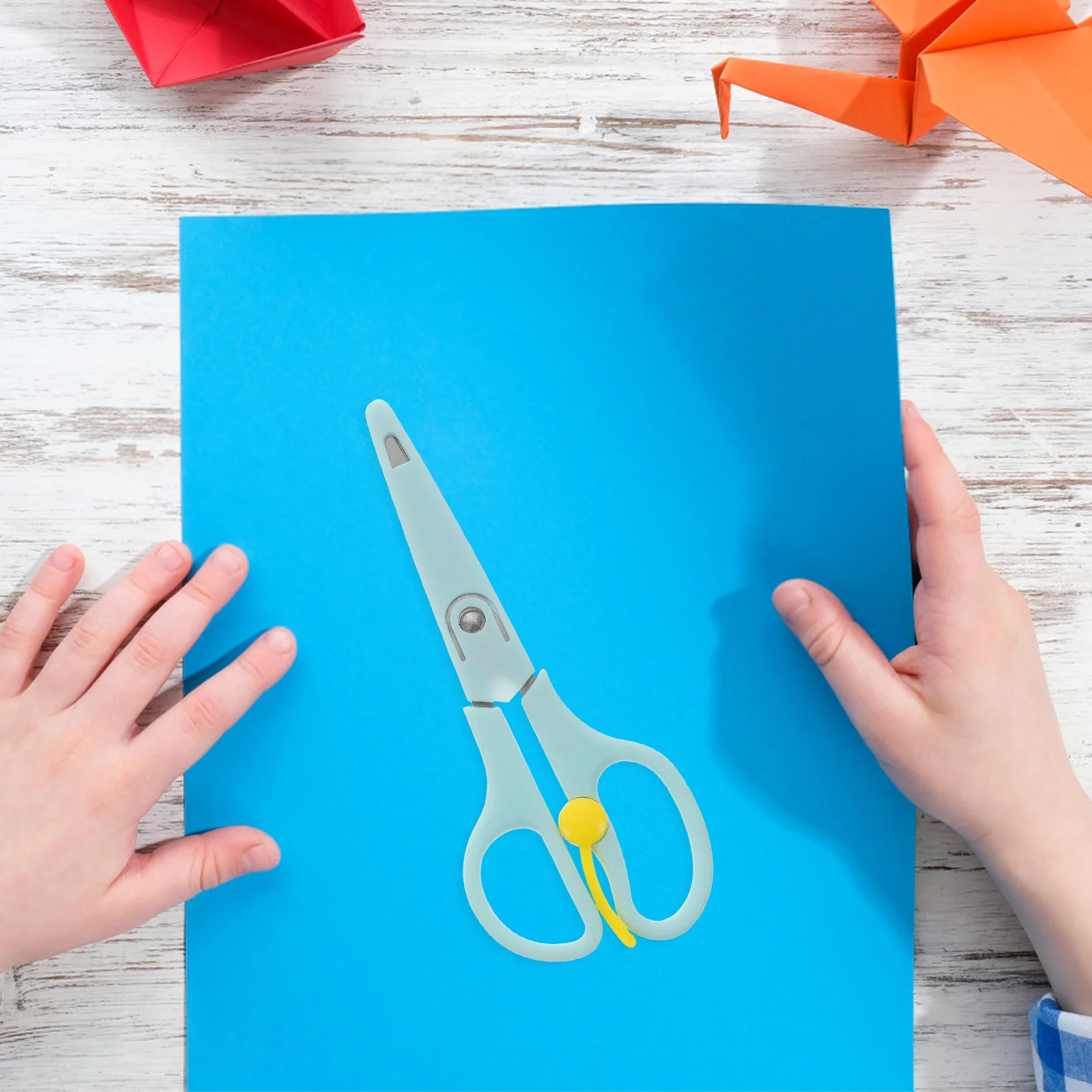 4Pcs Children Safety Scissors Stainless Steel Crafting Scissors for Kids Toddlers DIY Office Multi Use Toddler Scissors,