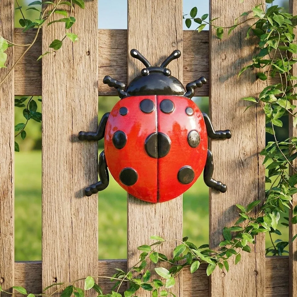 3PCS/SET Realistic Metal Wall Decoration Craft Wall Hanging Iron Beetle Wall Art Decorative Insect Insect Decorations