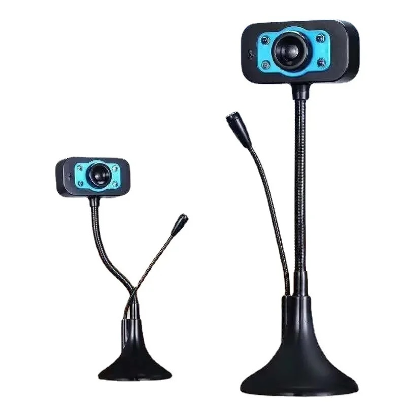 Computer Camera PC Camera Web Camera High Definition Manual Focus USB Streaming Webcam with LED Fill Light Microphone Web