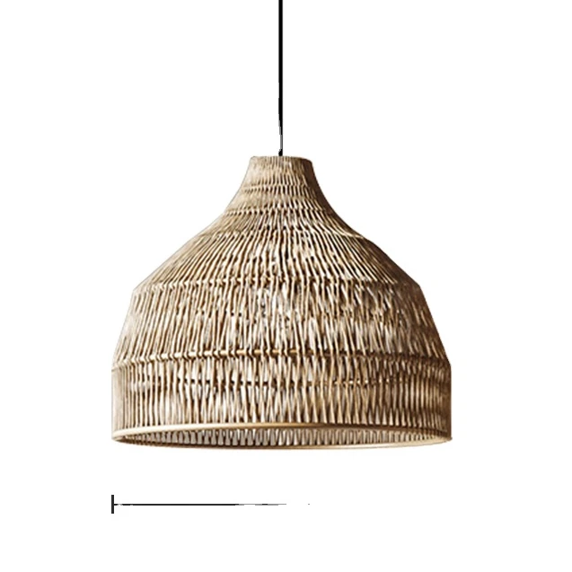 Wabi-sabi Style Homestay Japanese Style Retro Rattan Plaited Articles Pendant Light for Dining Room or Restaurant
