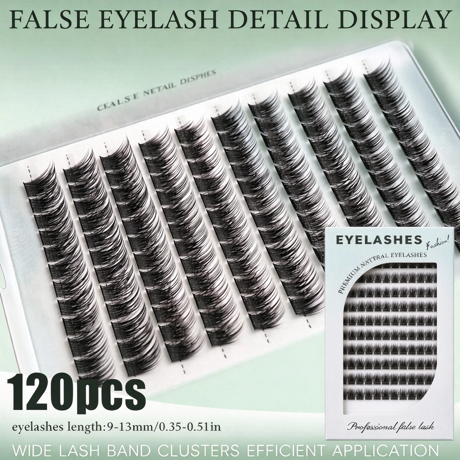 Thick Feline Single-Row Cluster Lashes, Lightweight & Soft, 9–13mm Mixed Lengths, Creates Full Voluminous Cat Eye Silhouette