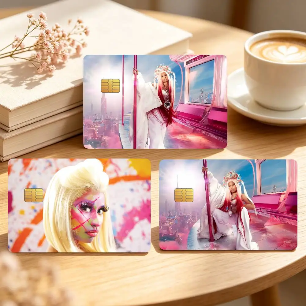 Rapper N-Nicki M-Minaj Music Credit Card Sticker Waterproof Anti-Scratch 4PCS Bank Debit Traffic Cover Decoration