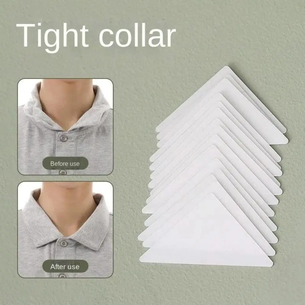 10pcs Disposable Shirt Collar Support Shaping Sticker Anti-roll Collar Stays Collar Sticker Collar Shaper Fixed Pads