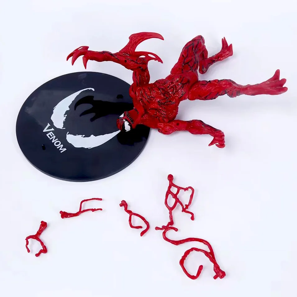 20CM Marvel Venom Carnage Spider Man legends Action Figure PVC Joint Movable Face Statue Model Doll Collectible Toy Gift