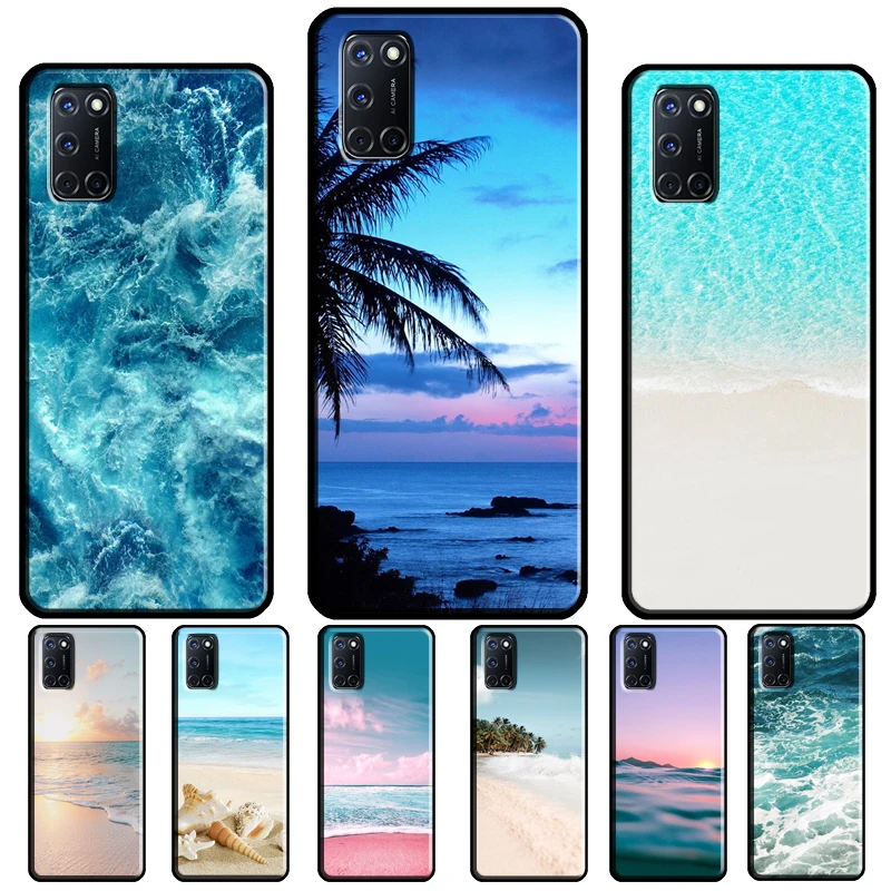 Summer Beach Ocean Waves Case For OPPO A74 A94 A54 A53 A57 S A5 A9 A15 A52 A72 A17 A77 A78 A91 A93 A16 A76 A96 Coque