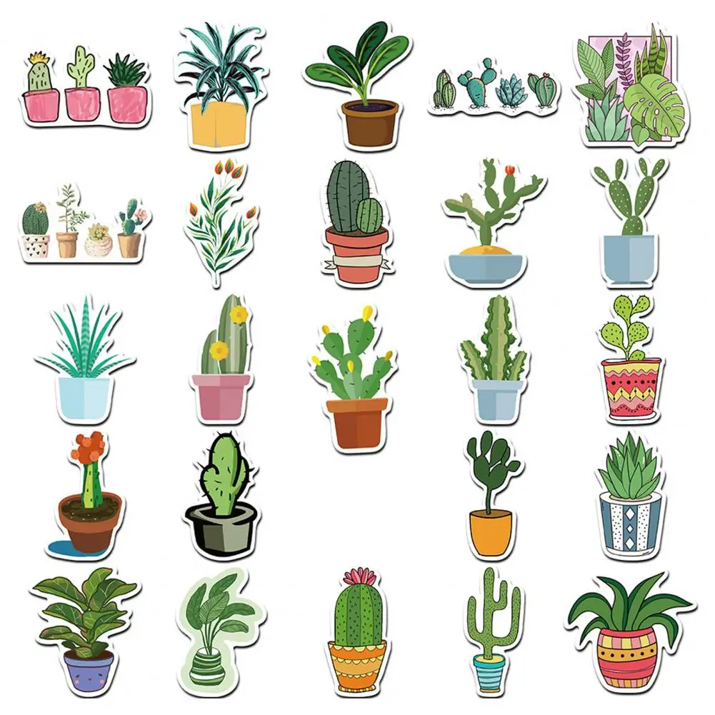 الصبار موضوع ملصقات مجموعة ، ملصقات تحت عنوان النبات ، الصبار نابضة بالحياة ، النباتات الخضراء ، الشارات البلاستيكية مقاوم للماء للهاتف ، والكمبيوتر المحمول