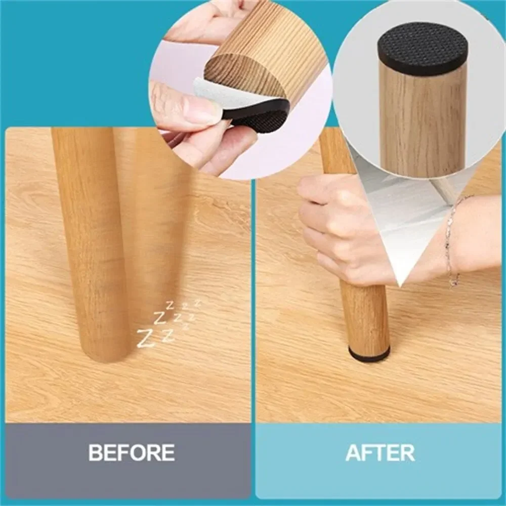 48pcs Chair Foot Pad Furniture Leg Feet Protector Pad Anti-Skid Scratch DIY Resistant Furniture Feet Floor Protector Pads