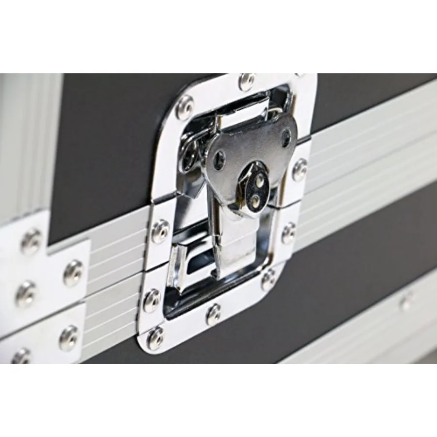 3-Space Amp Rack ATA Road Case 20 خارجي ألومنيوم متين أسود عميق مع داخلي ممتص للصدمات للنقل الآمن و Du