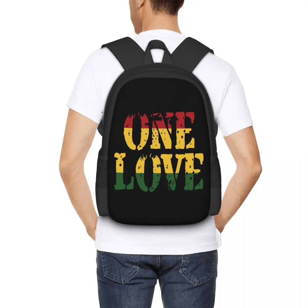 Harajuku Vintage Style Arts Bob Marley One Love Backpack Hot Sale Daypack Kids BookBag School Bag Shoulder Bags for Men Women
