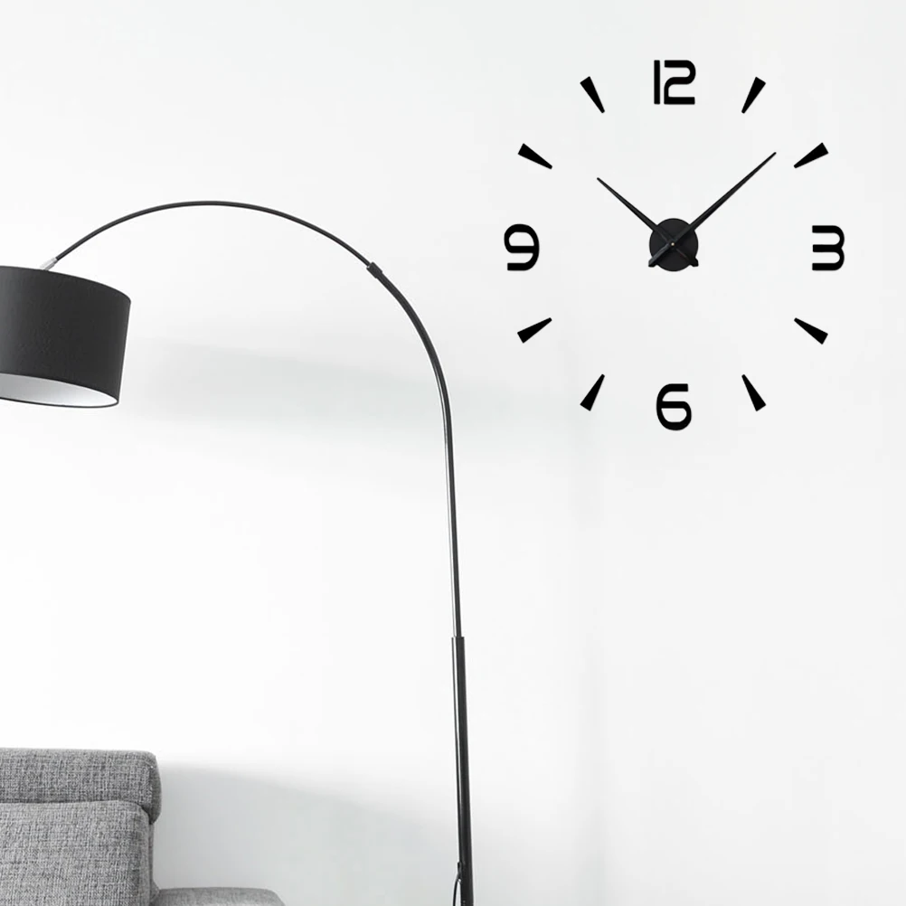 

3D Wall Clock Silent Decorative Dial Number Round European Style Oversize Bedroom Living Room Office Cafe Restaurant