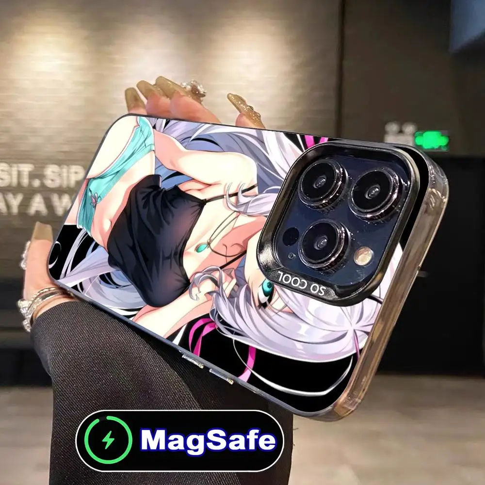 

Чехол для телефона Rossweisse для средней школы для iPhone 16, 15, 14, 13, 12, 11 Pro Max Plus MagSafe, роскошный полупрозрачный чехол с цветным принтом