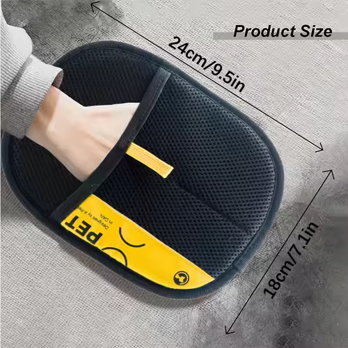 Pet Hair Remover Gloves Electrostatic for Cats Dogs, Reusable Washable Grooming Glove with 2-in-1 Lint Roller Brush - Safe Non-T - Image 3