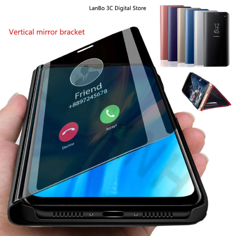 360 ° glass mirror stereoscopic stand phone case suitable for Samsung A55 A35 A05 A14 A24 A34 A54 A22 A32 A52 A72 A70 A71 A33