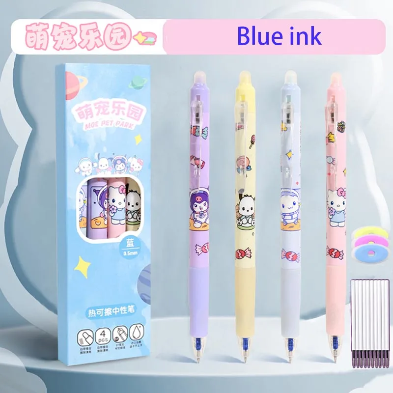 32pcs/lot Sanrio Kuromi Melody Erasable Gel Pen Cute Pochacco 0.5mm Neutral Pens Promotional Gift Office School Supply