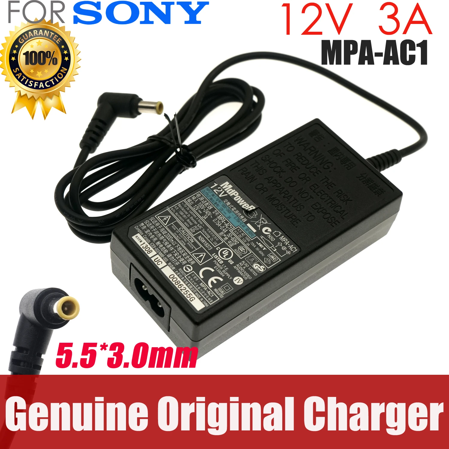 

Genuine 12V 3A AC-ES1230K AC-NB12A AC Power Adapter For SONY DRX-810UL EVI-HD7V EVI D100 MPA-AC1 AC-12V1 AC-LX1B MPA-AC1 Charger