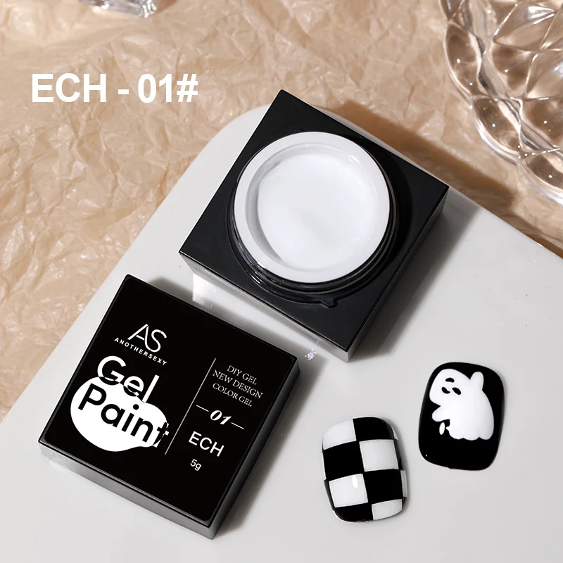 AS 5 ml Silver Metallic Painting Liner Gel Polish Super Bright Mirror Gel Nagellack Semi Permanent Lines French Nail