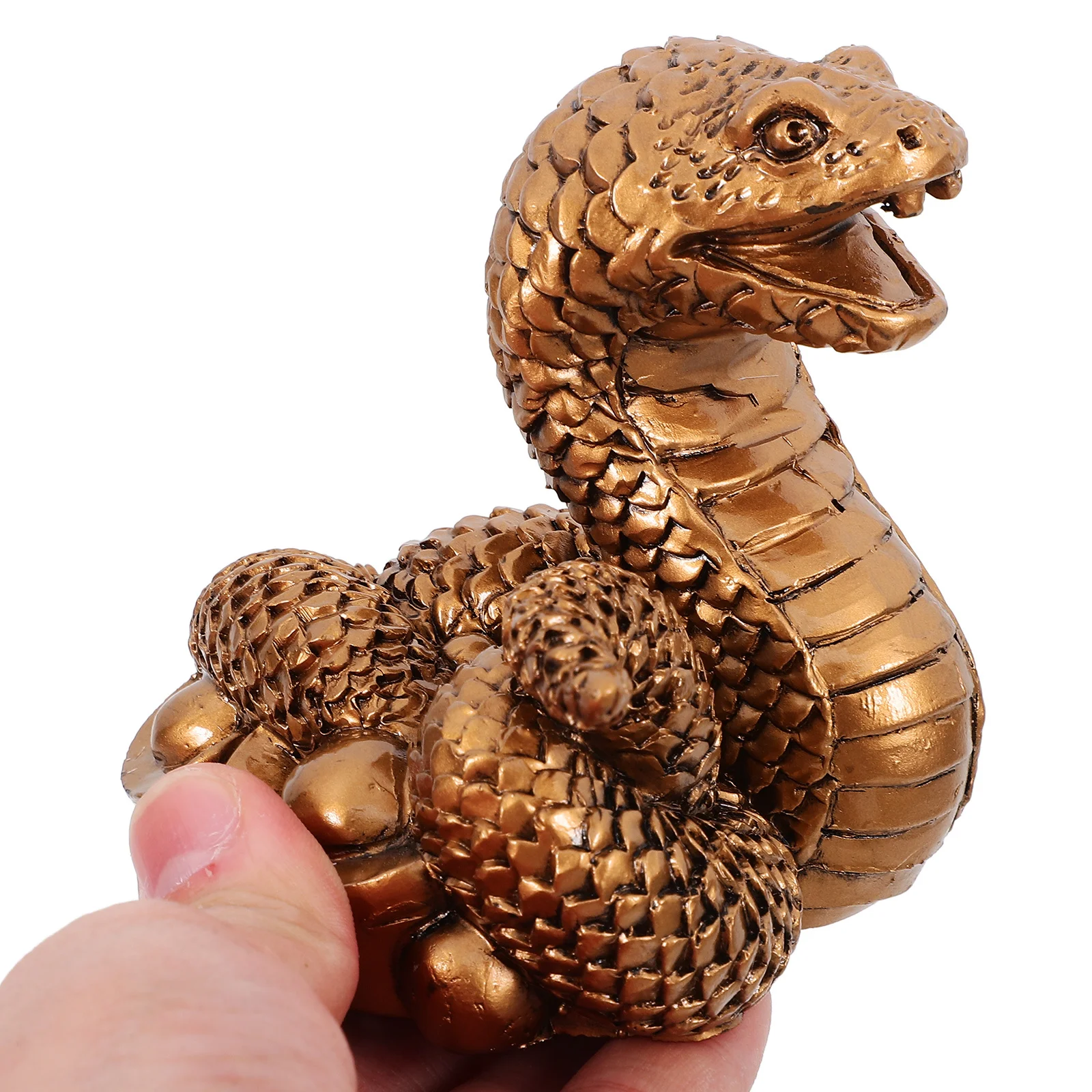 

Resin Snake Figure Realistic Scary Lightweight Fill Monotonous Space Garden Yard Balcony Decor Resin Snake Figurine