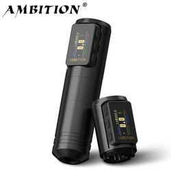 Ambition Ninja 2025 Wireless Tattoo Machine Stroke4.0mm/4.0mm Battery Pen 1700mAh Professional Coreless Motor Tattoo Artist Body